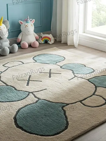 Kaws rugs, Handmade rug, Case rugs, handmade, Living room rug, Dining , Hallway rug, Multi color rug, Kaws rug, kaws theme, kaws, 3x5,5x7 $233.00