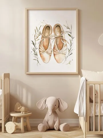 Ballerina Nursery print, nursery decor printable wall art; Nutcracker kids room watercolor art; digital download; Christmas kids room decor $6.60