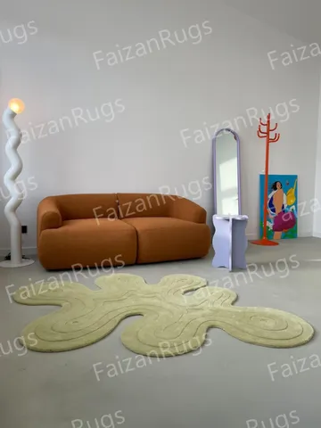 Buy New Amoeba Handmade | Hand Tufted Rug 100% Wool For Living Room | Bed Room | Kids Room In Any Size 10x14,10x12,9x12,8x10,6x9,5x8, $508.88