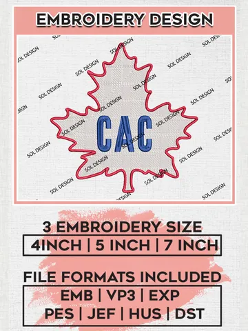 NHL Montreal Canadiens CAC Team Logo Embroidery Design, NHL Montreal Canadiens Logo Embroidery Files, Hockey Team Machine Embroidery, Machine Embroidery Design