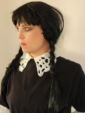 Wednesday Collar crochet pattern - video tutorial and written tutorial cosplays collar $4.00