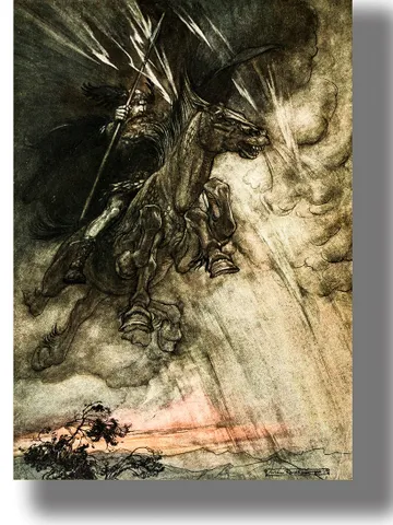 Odin riding Sleipnir. $21.00