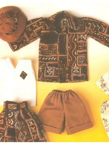 Vintage Barbie Sewing Pattern Safari Outfit Wardrobe Clothes for Dolls 11-1/2" Digital Download PDF $1.90