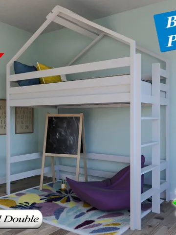 Loft Bed Plan, Small Double Mattress, PDF, DIY $14.95
