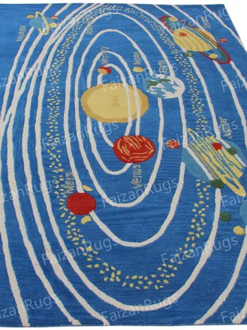 Space Hand Tufted Rug 100% Wool For Living Room, Bed Room, Kids Room In Any Size 10x14,10x12,9x12,8x10,6x9,5x8,4x6 $508.88