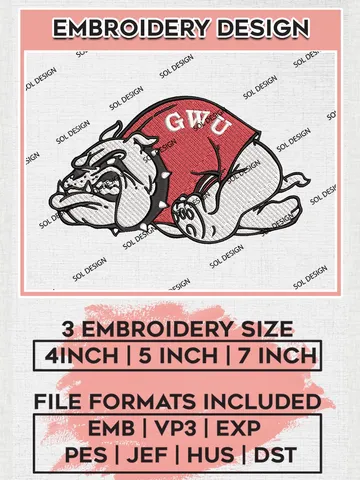 Gardner Webb Runnin Bulldogs Logo Machine Embroidery Design, NCAA Gardner Webb Runnin Bulldogs Embroidery Design Design files, NCAA Embroidery Designs, NCAA Machine Embroidery Designs, Digital Download $6.99