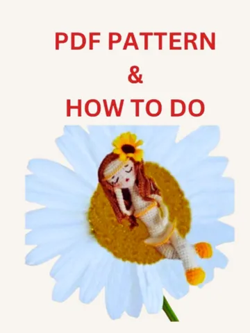 Charming Crochet Flower Doll Pattern – 7-Inch DIY Tutorial (PDF)