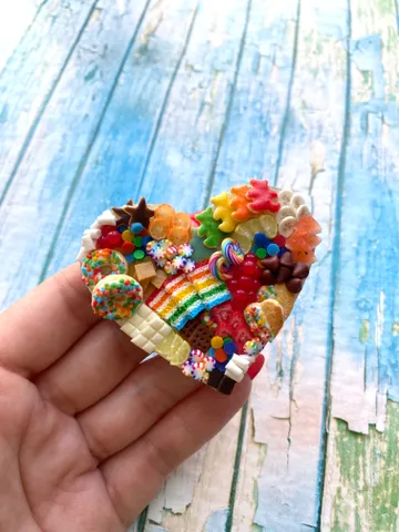 Magnet Miniature Rainbow Charcuterie Board with Polymer Clay Souvenir $27.00