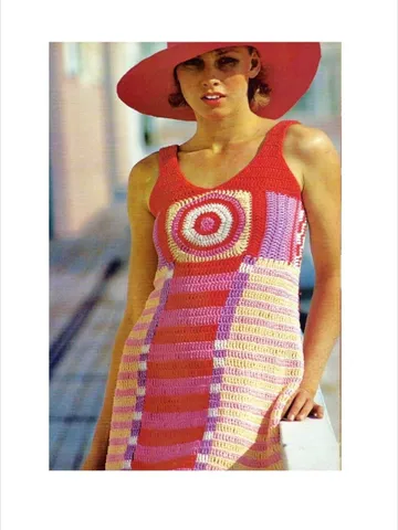 Dress crochet, colored dress, crochet pattern summer dress $6.68