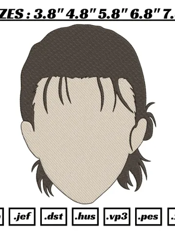 Eren Yeager No Face Anime Embroidery Design $2.20