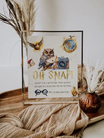 OH SNAP!; Wizard Baby Shower; Magic School Baby Shower template; Instant Download; wiz1320 $7.55