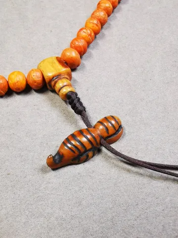 Gandhanra Handmade Tibetan Pendant Bead,Bone Carved Spacer Bead for Mala,Scorpion Guru of Padmasambhava Amulet $19.99