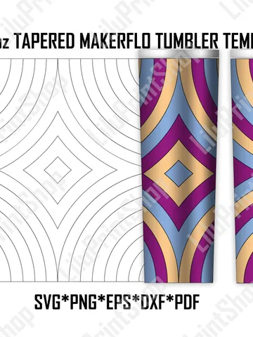 Burst tumbler template svg for 30oz tapered Makerflo Tumbler Weaved tumbler svg Tangram tumbler template cut file Instant download $2.71