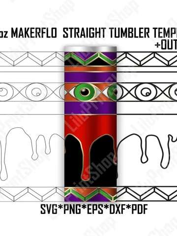 Dripping blood 20oz skinny svg Halloween template for Straight Skinny Makerflo, Tumbler cut file Instant download $2.71