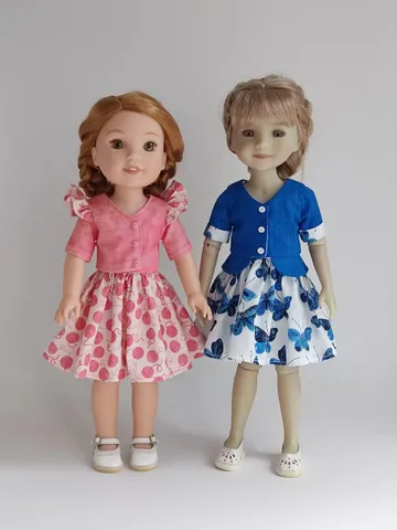 PDF sewing pattern for Ruby Red Fashion Friends and Wellie Wishers dolls.