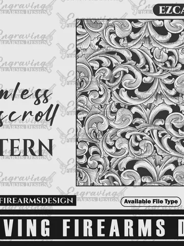 Engraving Firearms Design Seamless Scroll Pattern $49.99
