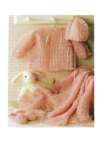 Cardigan baby crochet, lace baby cardigan , set baby crochet, hat crochet, blanket, card pdf $5.56