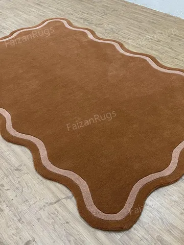 Buy an 8x10 Irregular Cinnamon-Shaped Rug, Handmade Area Rug, Rug for Home, Bedroom Rug, kids' Rug, or Custom Rug in 3x5, 4x6, 5x7, 6x9 $761.48