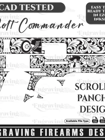 Colt commander Pancho Villa design Svg,laserart,laserdesign,engraving,metalart $59.99