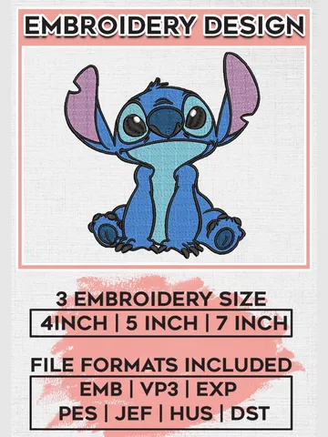 Disney Stitch Embroidery Designs, Lilo & Stitch Embroidery, Disney Embroidery Files, Machine embroidery Files, Digital Download EMB_CARTOON_118 $6.99