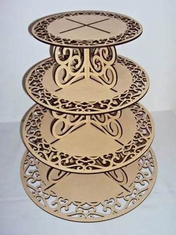 Digital Template Cnc Router Files Cnc Cake Stand Files for Wood Laser Cut Pattern $6.50