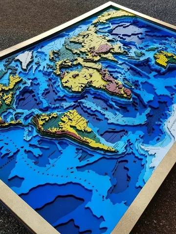 Digital Template Cnc Router Files Cnc Pano World Map Files for Wood Laser Cut Pattern $6.50
