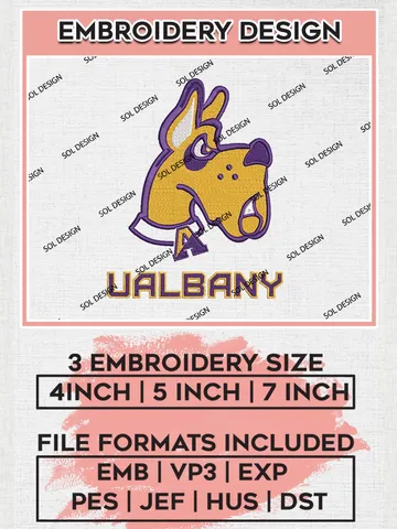 UAlbany NCAA Team Mascot Logo Machine Embroidery Design, NCAA UAlbany Great Danes Embroidery Design Design files, NCAA Team Embroidery Designs, NCAA Machine Embroidery Designs, Digital Download $6.99