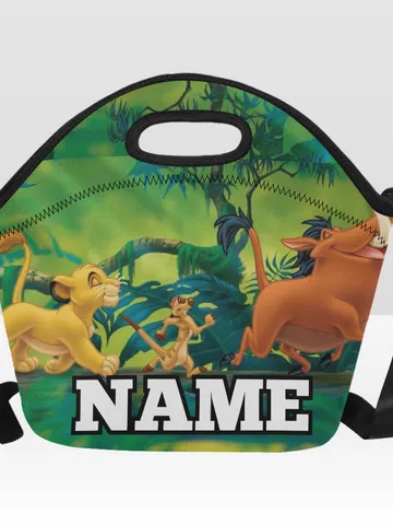 Custom NAME Lion King Simba Neoprene Lunch Bag, Lunch Box $36.00