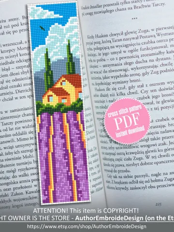 Bookmark cross stitch pattern digital PDF Handmade bookmark nature cross stitch Spring xstitch chart Beginners Cross Stitching #B26 $4.40