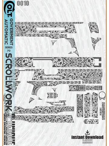 Colt Government Model Automatic seres70 Scroll-pattern work
