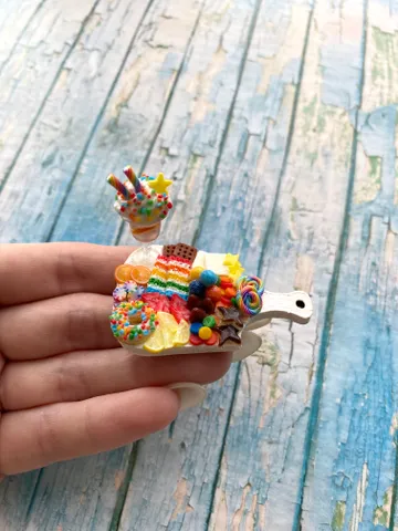 Miniature Rainbow Charcuterie Board with Polymer clay Souvenir $18.00