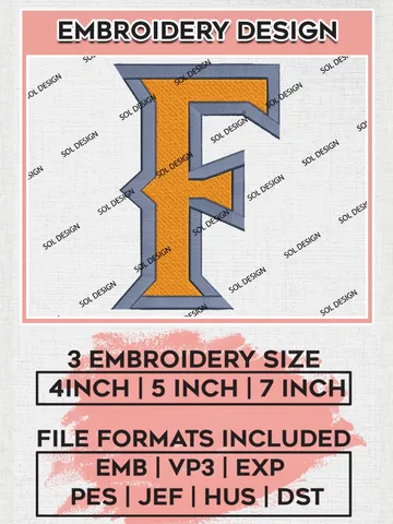 Cal State Fullerton Titans Logo Machine Embroidery Design, NCAA Cal State Fullerton Titans Embroidery Design Design files, NCAA Embroidery Designs, NCAA Machine Embroidery Designs, Digital Download $6.99