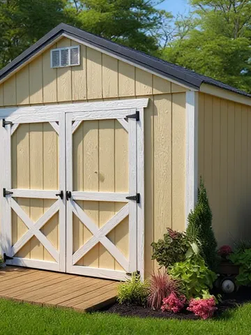 Wooden Shed Garden plans 8x12 Storage Step By Step Building Blueprints witch Material List $9.18