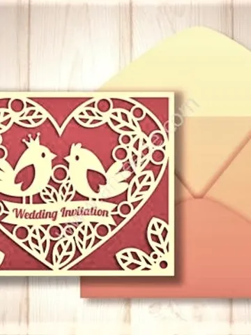 Digital Template Cnc Router Files Cnc Wedding Invitation Files for Wood Laser Cut Pattern $6.50