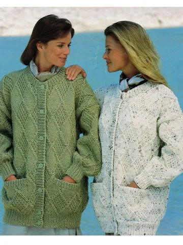 Cardigan Coat knitting pattern, chunky cardigan pattern, textured cardigan knitting pattern pdf instant download $6.68