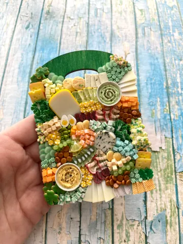 Magnet Miniature St Patrick Day Board with Polymer clay Souvenir $43.00