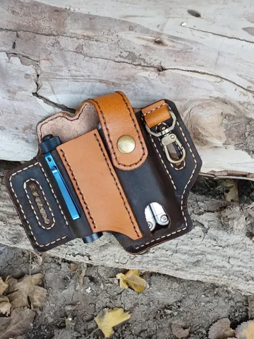 Leatherman EDC Pouch Belt Case, Leather Belt Organizer, Leather Multitool Sheath, Leatherman wave Sheath, Multitool Pouch, Handmade Leather. $35.00