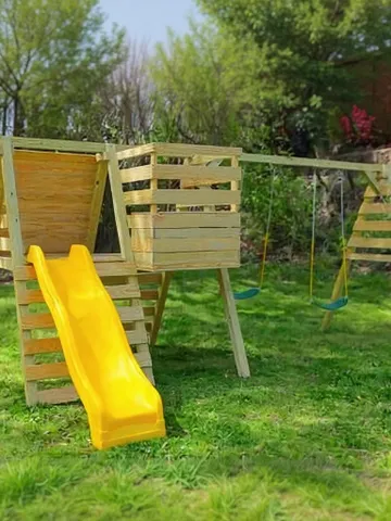 Kids Playhouse Swing Set DIY Plans: Detailed Woodworking Blueprints (PDF File) $6.88