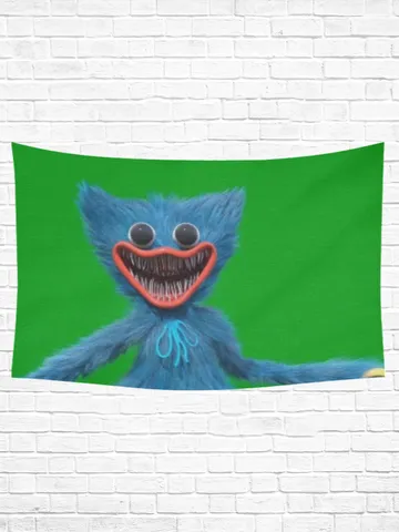 Huggy Wuggy Wall Tapestry, Cotton Linen Wall Hanging $48.00