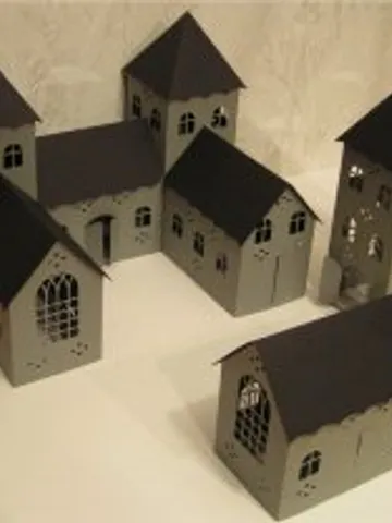 Digital Template Cnc Router Files Set of Houses Cnc for Wood Laser Cut Pattern $6.50