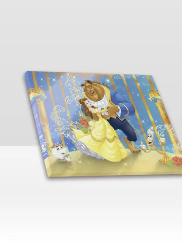 Beauty And The Beast Frame Canvas Print $24.00