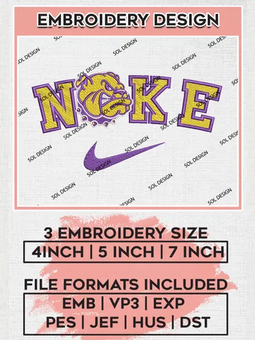 Nike Western Illinois Leathernecks Machine Embroidery Design, NCAA Western Illinois Embroidery Design files, NCAA Embroidery Designs, NCAA Machine Embroidery Designs, Digital Download