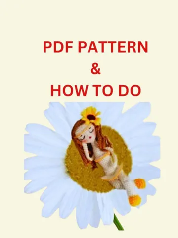 Charming Crochet Flower Doll Pattern โ 7-Inch DIY Tutorial (PDF) $3.50