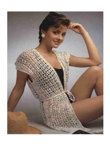 Crochet cover up, women tunic crochet pattern, women crochet summer robe pdf $6.68