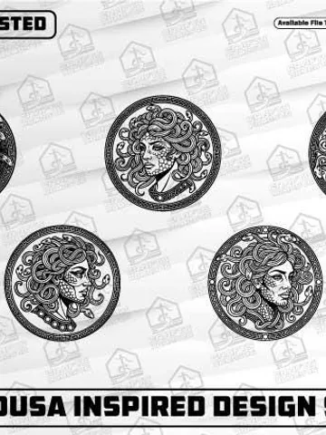 Medusa Inspired Colt 1911 Grip Design: Laser Cut/Engrave SVG $6.99