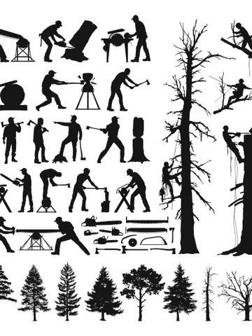 Lumberjack Silhouette, Lumberjack SVG, Axe Svg, Chainsaw SVG, Saw Svg, trees svg. $1.45