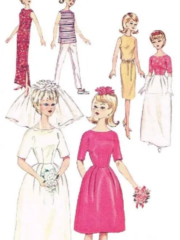 Copy Butterick 3088 Vintage Barbie Sewing Pattern Wardrobe Clothes for Dolls 11-1/2" Digital Download PDF $2.50