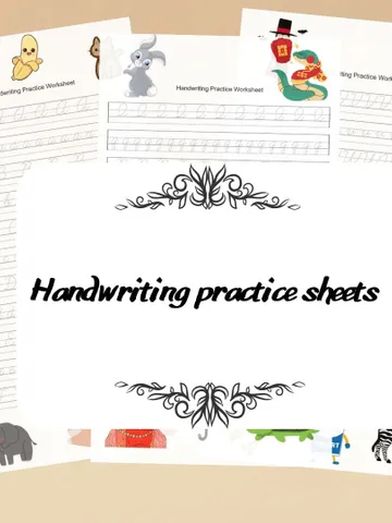 Handwriting Practice Printable Workbook in English $4.30