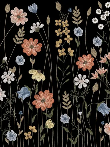 Machine embroidery design wildflowers and herbs $11.55