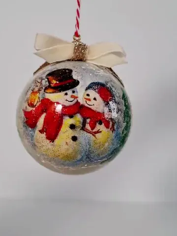 Handmade Christmas gifts Couple of snowmen in love Christmas decoration ornament $55.00